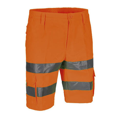 Bermuda de trabajo multibolsillos de Alta Visibilidad VALENTO KOBUK XXL Naranja Flúor (1/3)