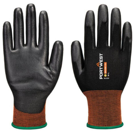 Guante de PU GP Grip 21 PORTWEST A376 XS Negro