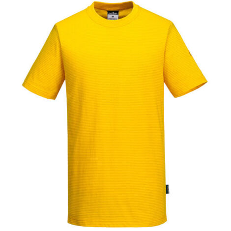 Camiseta de trabajo ESD, antiestática AS20 XL Amarillo (1/2)