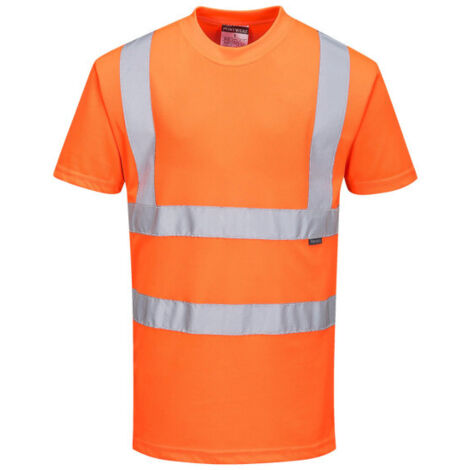 Camiseta Hi-Vis S/S de tejido de punto color naranja y cintas reflectantes RIS 3279 RT23 6XL Naranja (1/2)