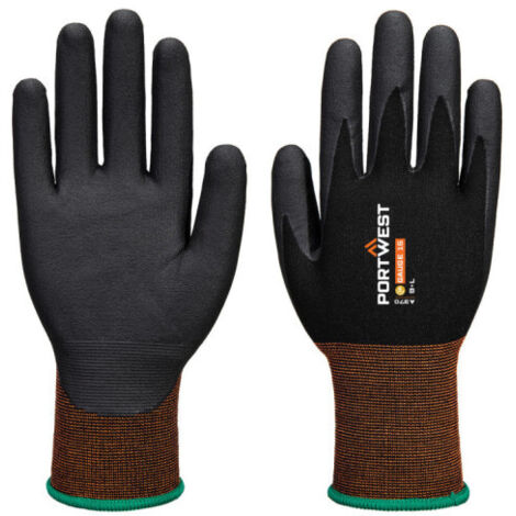 Guante de microespuma de nitrilo GP Grip 15 PORTWEST A370 XL Negro