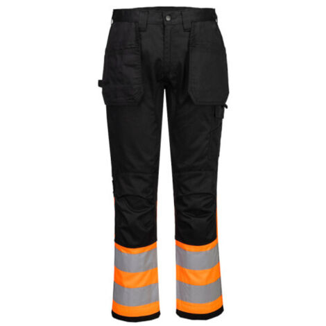 Pantalón con funda de alta visibilidad WX2 Eco Clase 1 PORTWEST CD858 48 Naranja/Negro (1/2)