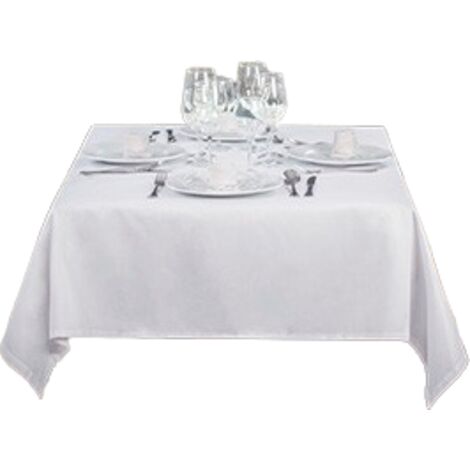 Mantel cuadrado de tela para hostelería DINNER  Blanco (1/2)