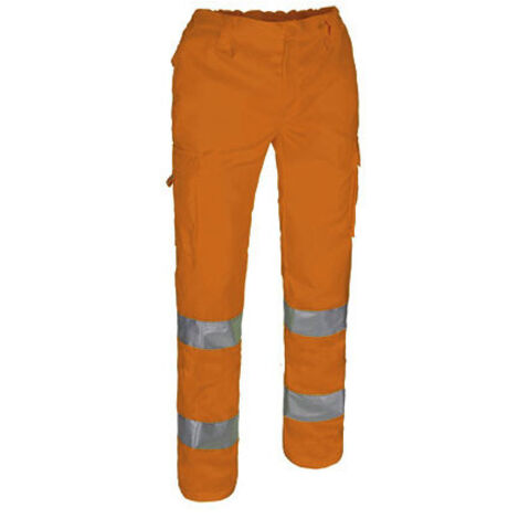 Pantalón de Alta Visibilidad multibolsillos LENSTAD L Naranja Flúor (1/3)