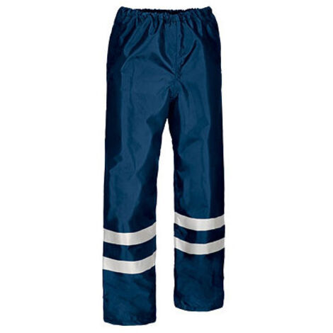 Cubre pantalón impermeable de Visibilidad Realzada DONNELLY M Azul marino orión (1/5)