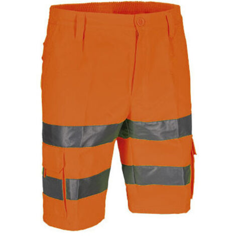 Bermuda de trabajo multibolsillos de Alta Visibilidad KOBUK 3XL Naranja Flúor (1/3)