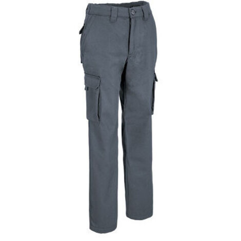 Pantalón de trabajo multibolsillos, térmico con polar interior BERGAMO XL Gris Cemento (1/5)
