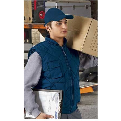 Chaleco con pespuntes en forma de rombos Worker XL Azul Marino (1/5)