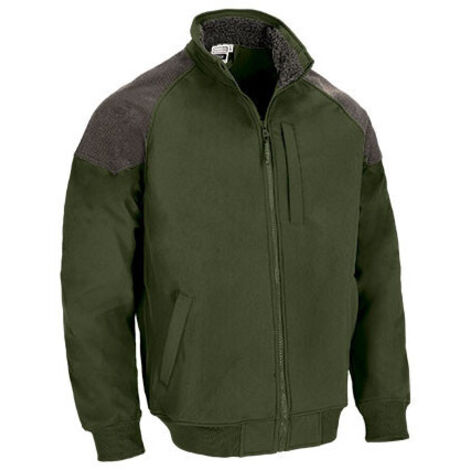 Chaqueta softshell con refuerzos bicolor ROUGH M Verde militar (1/4)
