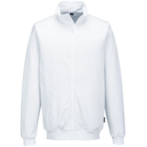 Sudadera antiestática con cremallera ESD AS25 XXXL Blanco (1/2)