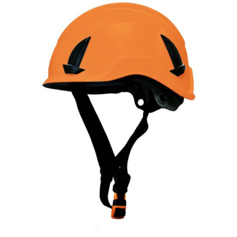 Casco Binorma trabajos altura EN397+EN12492, con barboquejo switch AROS 80670 SAFETOP  Naranja