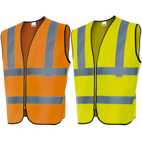 Chaleco Profesional Alta Visibilidad NARANJA FLÚOR XL