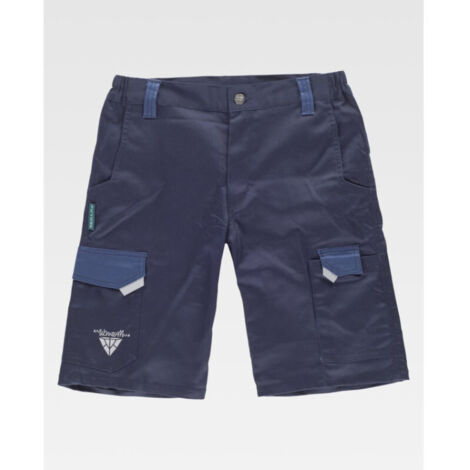 Bermuda de trabado de tejido elástico combinado EN ISO13934 WF2817 WORKTEAM XL Marino+Azafata (1/2)