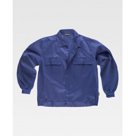 Cazadora industrial con cuello camisero y cierre de botones WORKTEAM B1103 56 Azulina