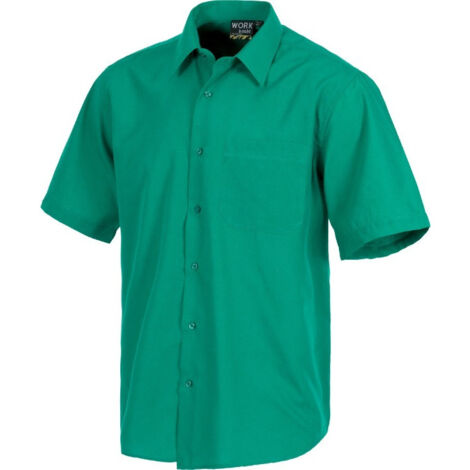 Camisa industrial manga corta WORKTEAM B8100 con costuras reforzadas 42 Verde