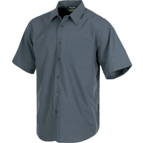 Camisa industrial manga corta WORKTEAM B8100 con costuras reforzadas 40 Gris