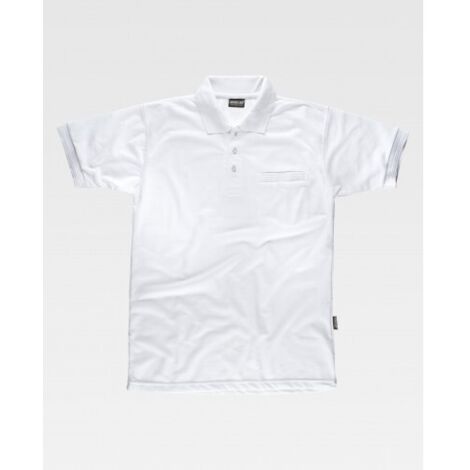 Polo industrial manga corta con bolsillo en el pecho WORKTEAM S6502 XL Blanco