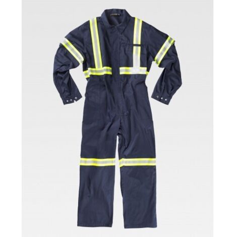 Buzo con cintas reflectante - fluorescentes WORKTEAM Combi B5236