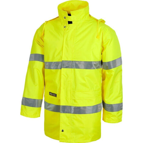 Parka Flúor impermeable de Alta Visibilidad con capucha desmontable WORKTEAM C3200 (1/3)