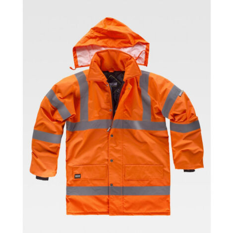 Parka clásica acolchada e impermeable en tejido Oxford WORKTEAM Fluor C3700 (1/3)