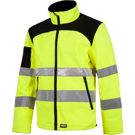 Chaqueta Workshell con tejido Ripstop con cintas reflectantes WORKTEAM C2930 (1/3)