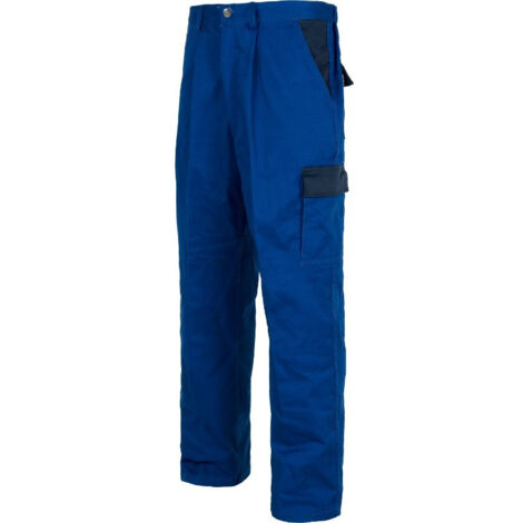 Pantalón industrial bicolor con bolso de espátula doble WORKTEAM Future WF1500 56 Azafata+Marino (1/3)