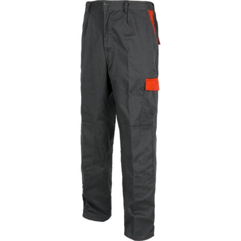 Pantalón industrial bicolor con bolsillo de carga WORKTEAM Future WF1550 56 Gris+Rojo (1/3)