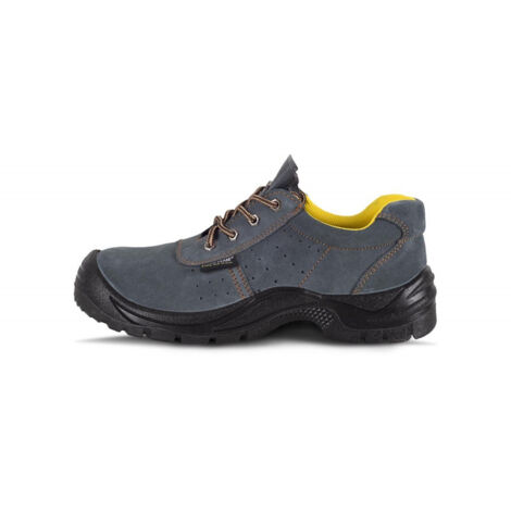 Zapato de protección perforado con cordones con suela PU bidensidad WORKTEAM P2501 39 Gris (1/5)