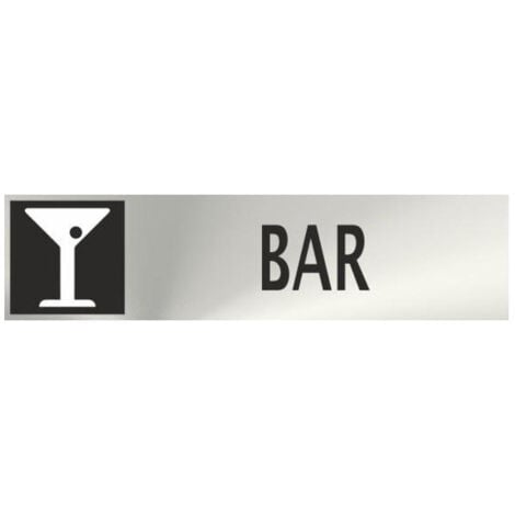 Cartel informativo de acero inoxidable Bar de 0'8mm 50 x 200 mm SEKURECO  skrc