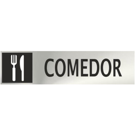 *ult.unidades*  cartel informativo "comedor" (inox adhesivo 0.8mm)  5x20cm 8426583907796 08893 NORMALUZ