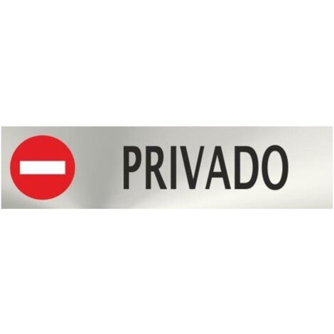 Señal informativa de acero inoxidable Privado de 0'8mm 50 x 200 mm SEKURECO (1/2)