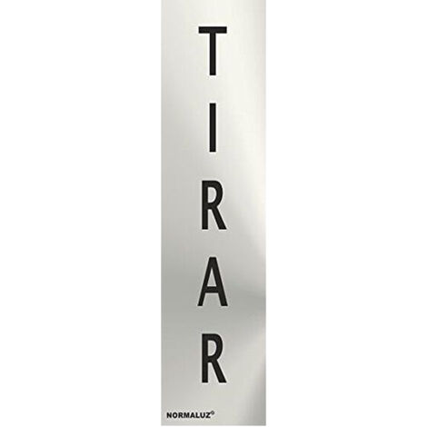 Señal Adhesiva Tirar Acero inoxidable 5x20 cm  Gris (1/4)