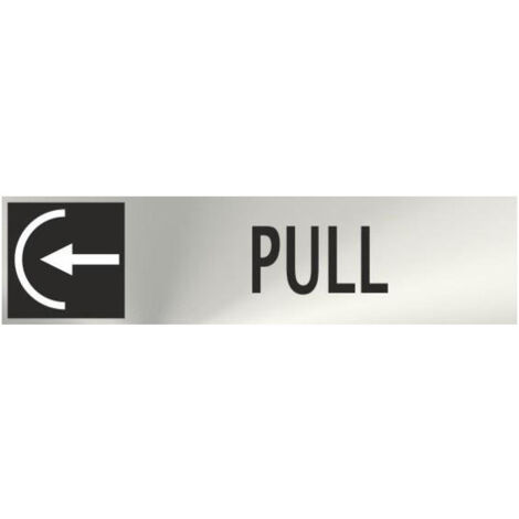 Señal Informativa inglés Pull, de 0'8mm 50 x 200 mm (acero inoxidable) SEKURECO (1/2)