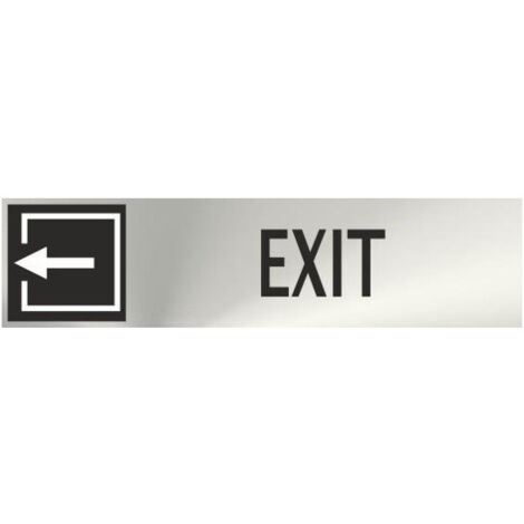 Señal Informativa Exit, de acero Inoxidable de 0'8mm 50 x 200 mm SEKURECO (1/2)
