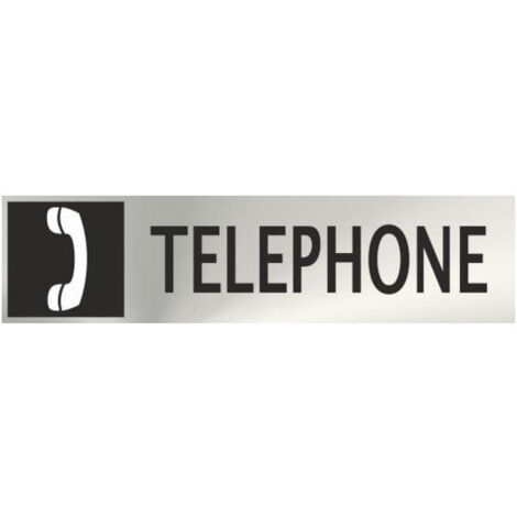 Señal Informativa inglés Telephone Acero Inoxidable de 0'8mm 50 x 200 mm SEKURECO (1/2)