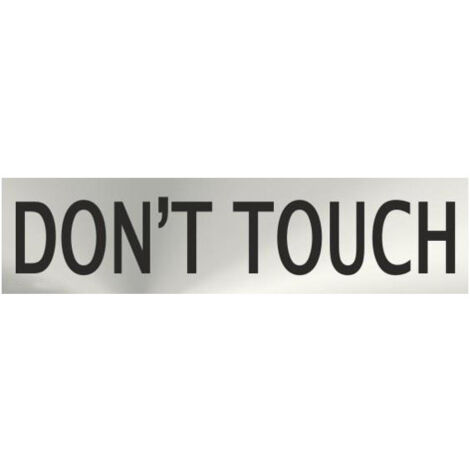 Señal Informativa inglés Don't Touch de acero inoxidable 50 x 200 mm SEKURECO (1/2)