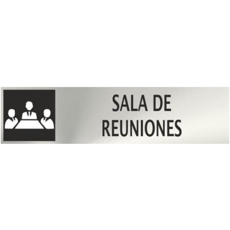 Señal Informativa de acero inoxidable Sala de Reuniones de 0,8mm 50 x 200 mm SEKURECO (1/2)