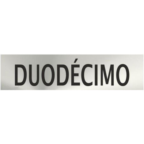 Señal informativa acero inoxidable de número ordinales Duodécimo de 0'8mm 50 x 200 mm SEKURECO (1/2)