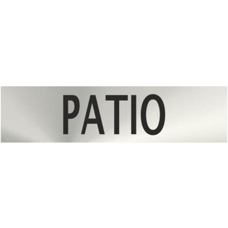 Señal Informativa Patio de Acero Inoxidable Adhesivo de 0'8mm 50 x 200 mm SEKURECO (1/2)
