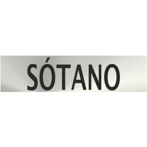 Informativa Sótano Acero Inoxidable Adhesivo de 0'8mm 50 x 200 mm (1/2)