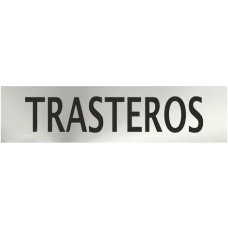 Señal informativa industrial de acero inoxidable Trasteros 50 x 200 mm SEKURECO (1/2)