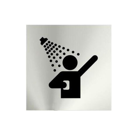 Señal informativa Duchas de acero inoxidable Adhesivo de 0'8mm 120 x 120 mm SEKURECO (1/2)