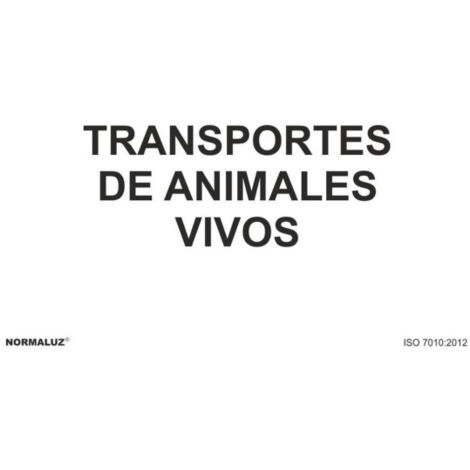 Señal que indica Transportes de Animales Vivos SEKURECO                         300 x 400 mm                          ALUMINIO 0'5 mm