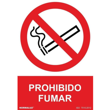 Señal Prohibido Fumar Con Tintas UV | ADHESIVOS DE VINILO - 150 x 200 mm