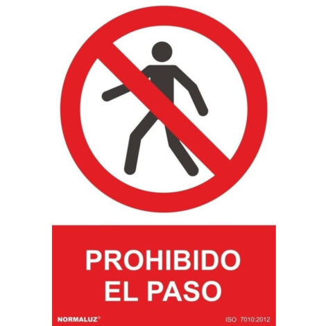 Señal Prohibido El Paso Con Tintas UV | ADHESIVOS DE VINILO - 150 x 200 mm