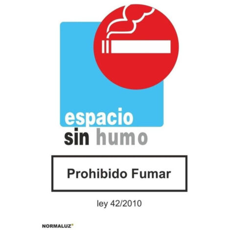 Señal Espacio Sin Humo Con Tintas UV RD40052 | ADHESIVOS DE VINILO - 150 x 200 mm
