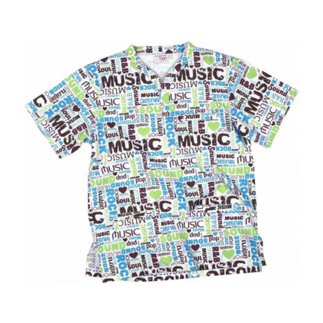 Casaca unisex de manga corta con estampado music WORKTEAM Servicios B9810 M ESTAMPADO (1/3)