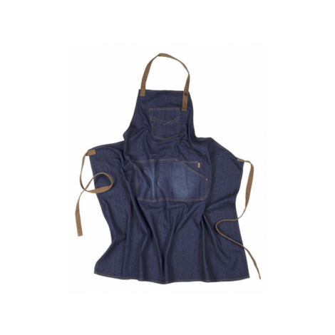 Delantal vaquero con peto con bolso en el pecho WORKTEAM M710