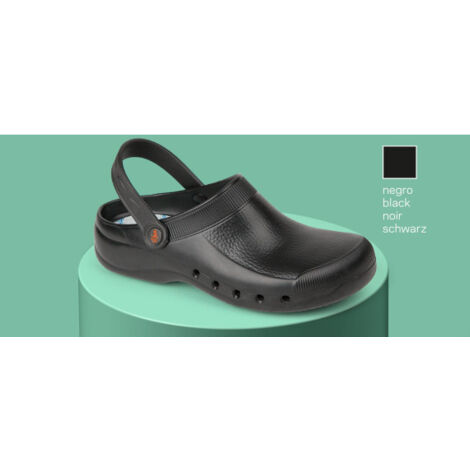 Zuecos sanitarios con celdas antideslizantes en la suela Dian EVA PLUS 35 Negro