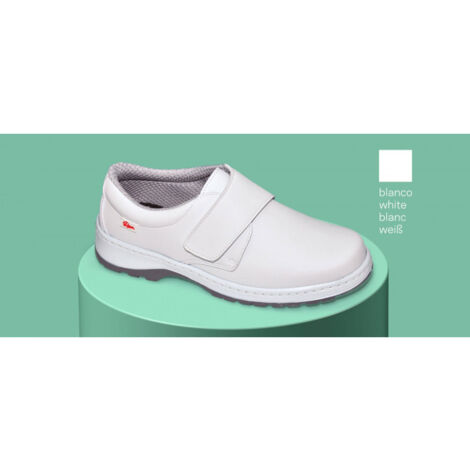 Zapato de sanidad transpirable con pala de microfibra forrada DIAN MILÁN-SCL liso 43 Blanco